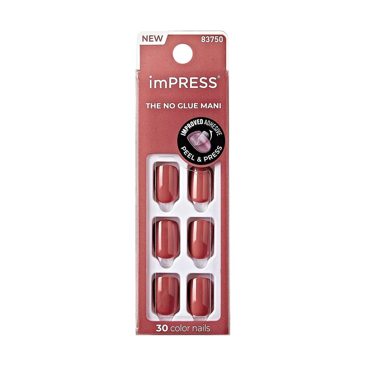 Kiss False Nails KIMC011C Impress Press On Manicure Platonic Pink 30 Count