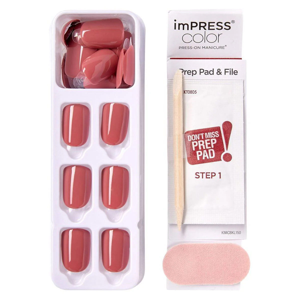 Kiss False Nails KIMC011C Impress Press On Manicure Platonic Pink 30 Count - Image 6