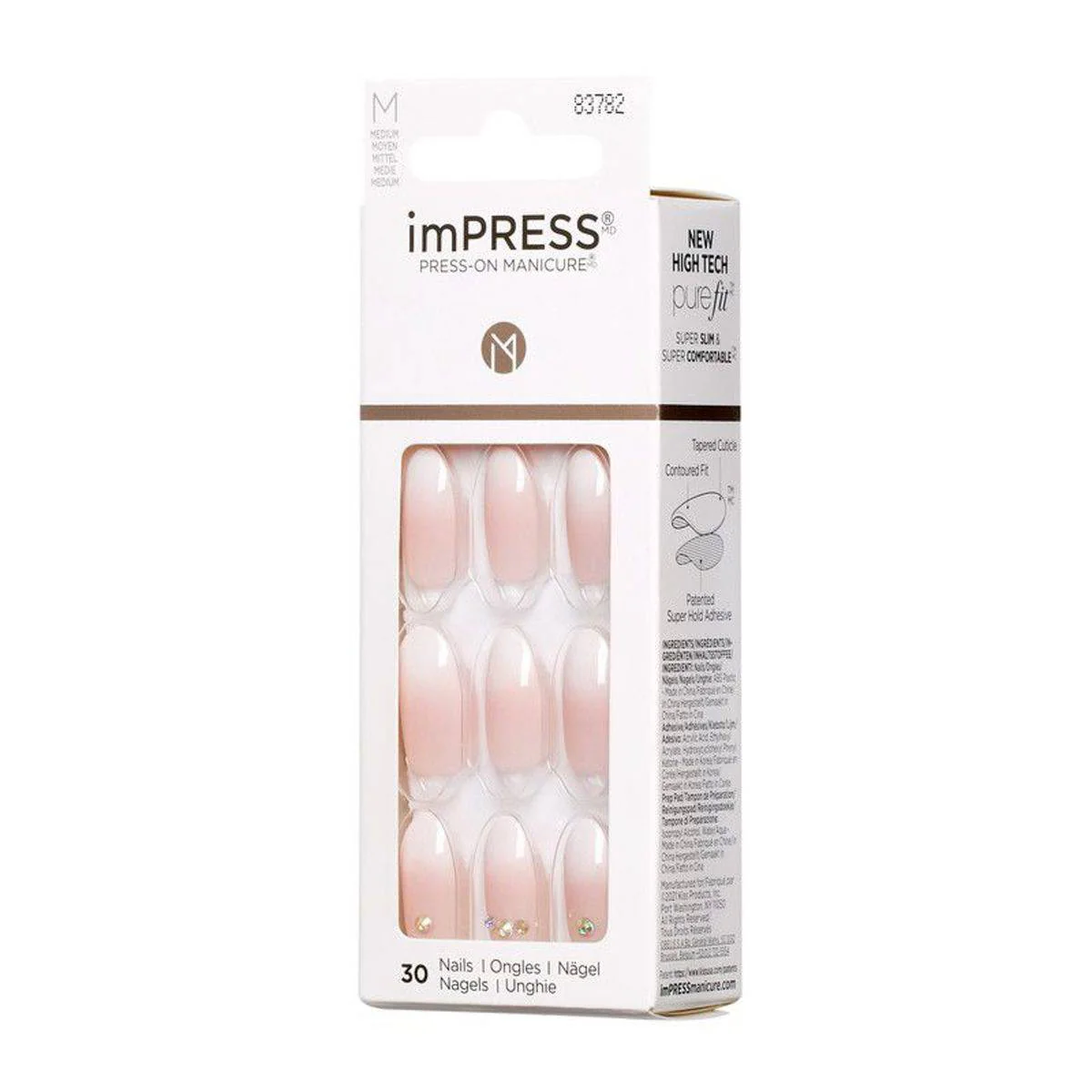 Kiss False Nails KIMM01C Impress Press On Manicure Awestruck Medium 30 Count - Image 4