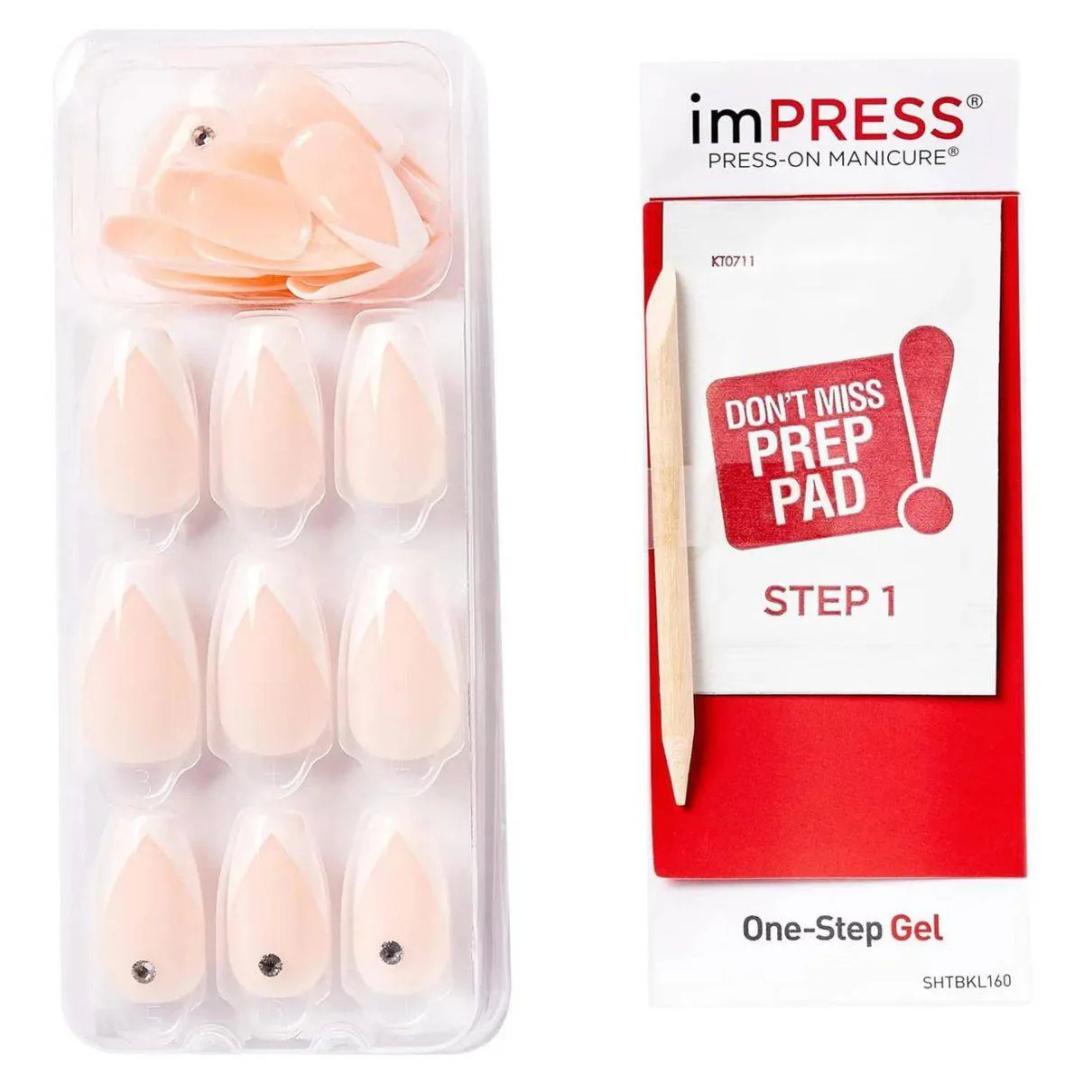 Kiss False Nails KIMM04C Impress Press On Manicure So French Medium 30 Count - Image 4