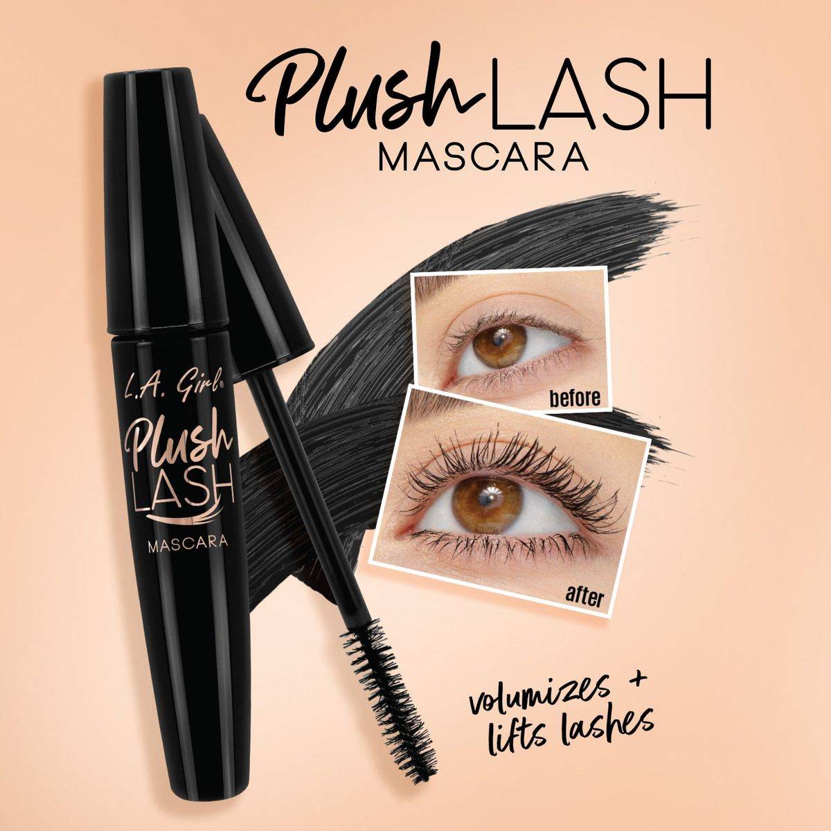 LA Girl Plush Lash Mascara Velvety Black - Image 4