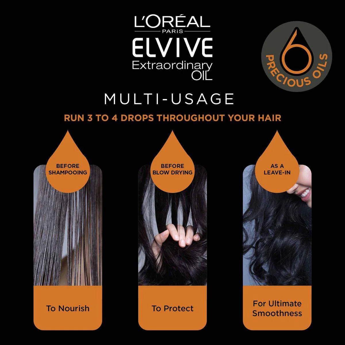 Loreal Paris Elvive Extraordinary Oil Normal Hair Oil Replacement 300ml - Image 3