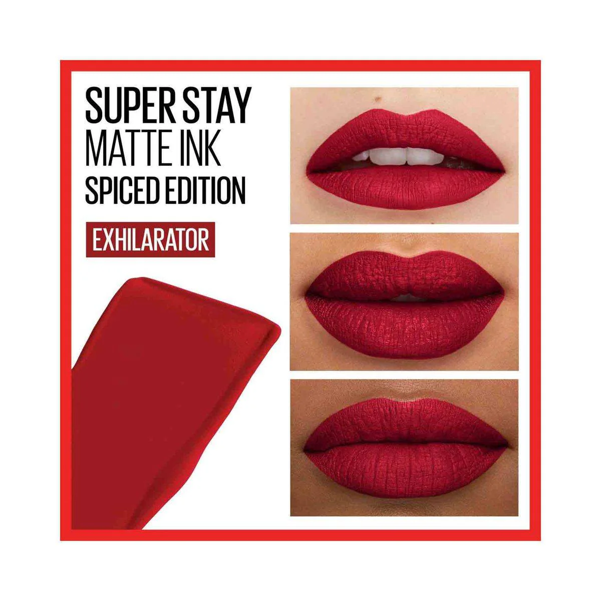 Maybelline Superstay Matte Ink Spiced Lipstick 340 Exhilarator - Image 4