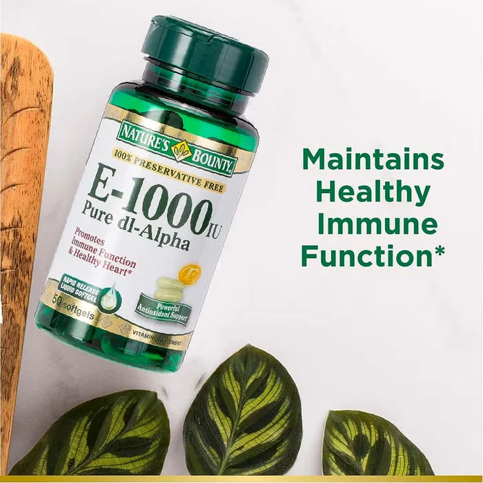 Natures Bounty Vitamin E 1,000IU 50 Softgel - Image 2