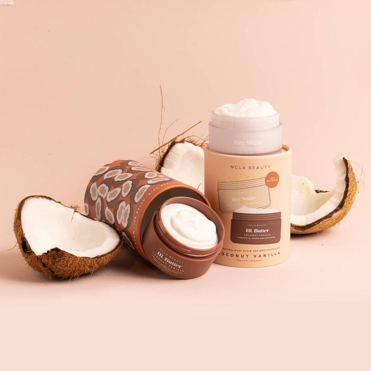 NCLA Beauty Body Scrub + Body Butter Set Coconut Vanilla - Image 2