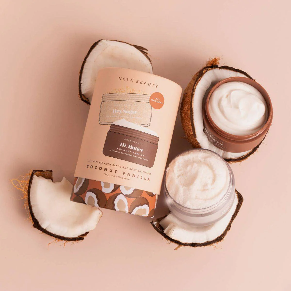NCLA Beauty Body Scrub + Body Butter Set Coconut Vanilla - Image 3