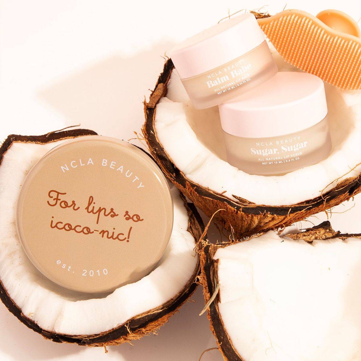 NCLA Beauty Lip Care Duo + Lip Scrubber Set Coconut Vanilla - Image 2