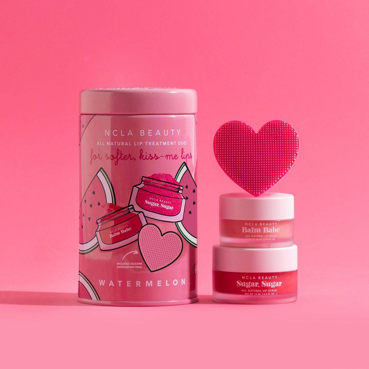 NCLA Beauty Lip Care Duo + Lip Scrubber Set Watermelon - Image 6
