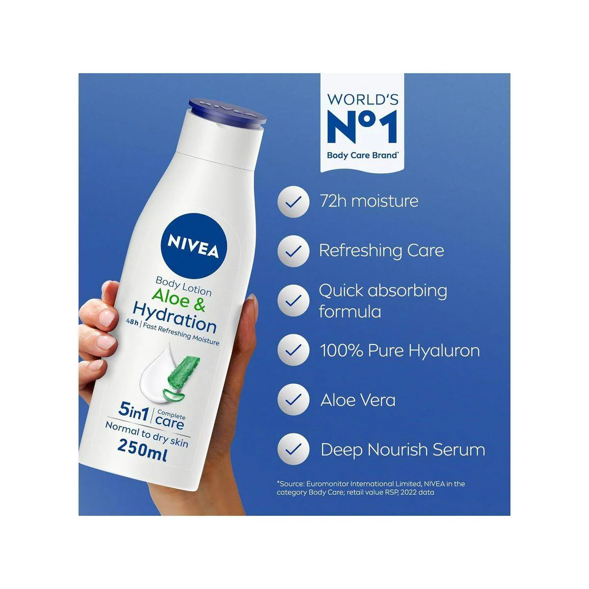 Nivea Body Lotion Aloe Vera 250ml - Image 2