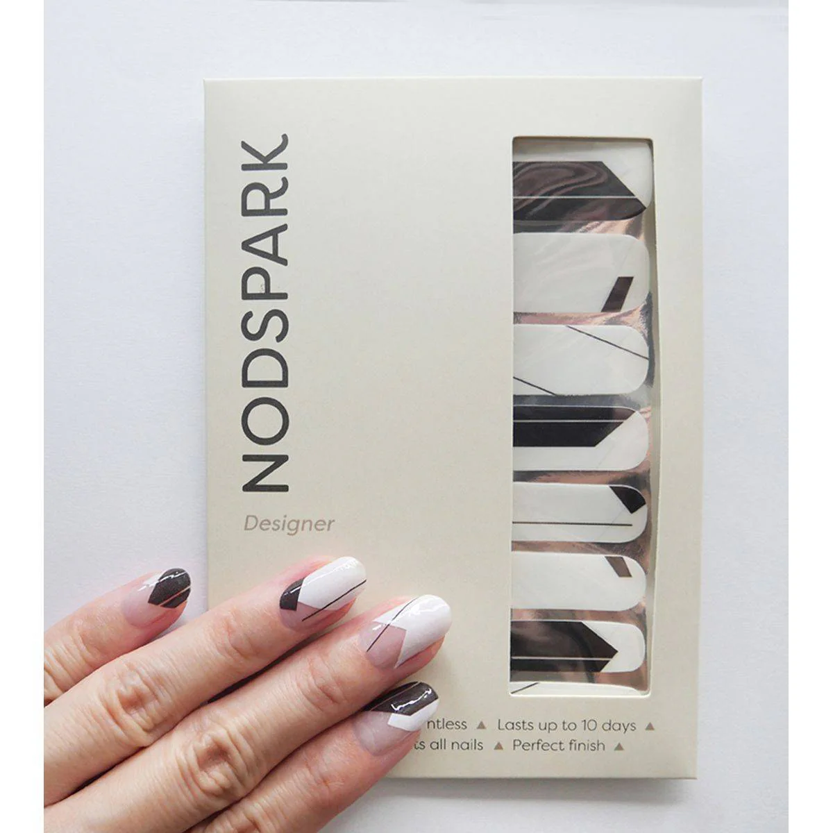 Nodspark Manicure On the Go No Drying Time Nail Wrap Black Swan - Image 2