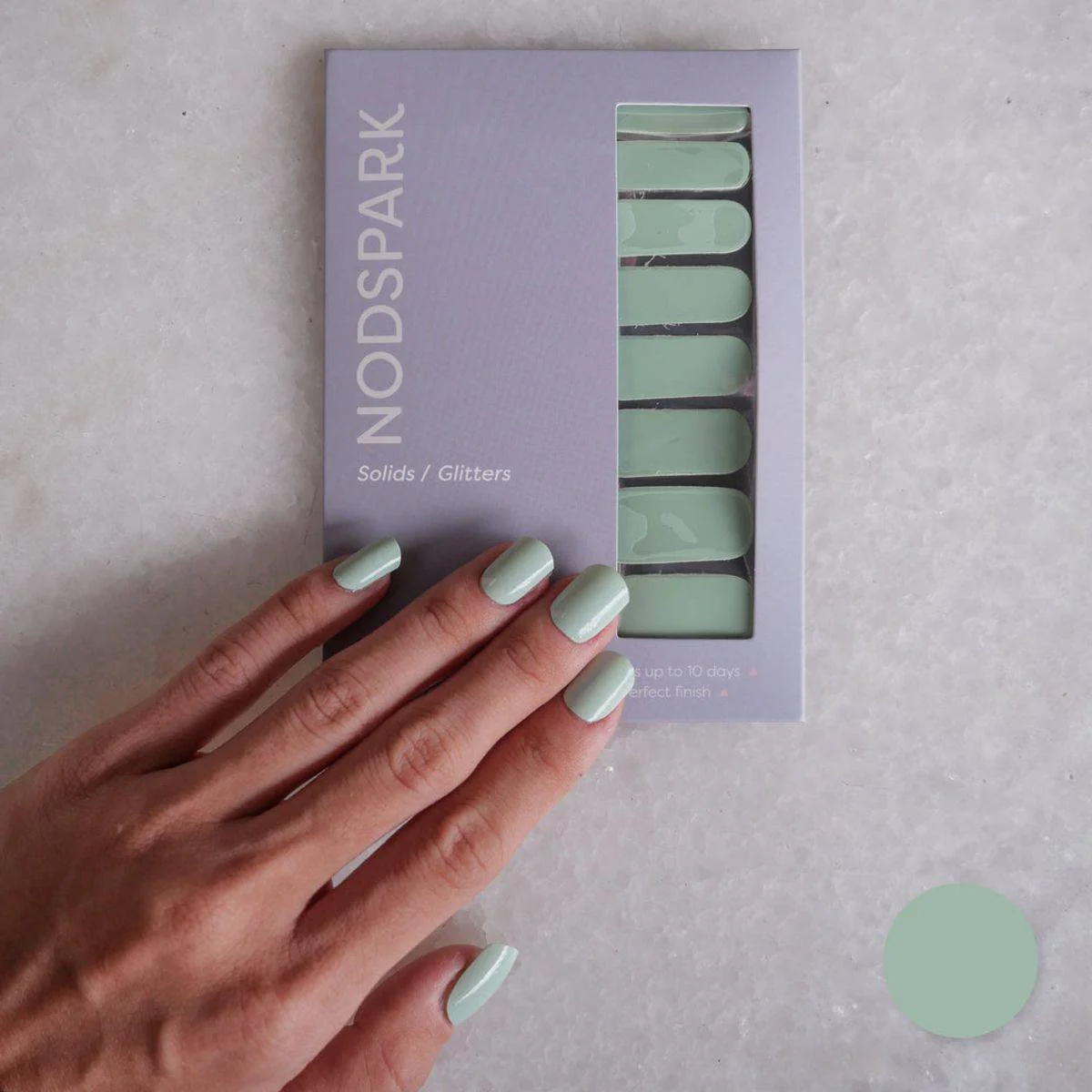 Nodspark Manicure On the Go No Drying Time Nail Wrap Classic Minty Sage