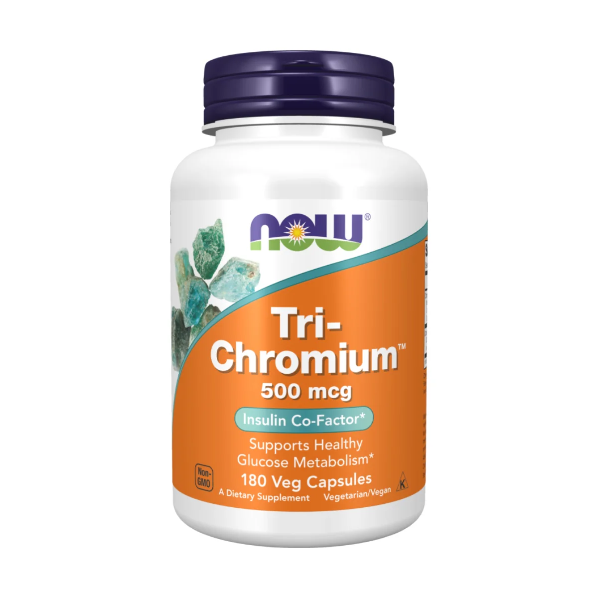 Now Foods Tri Chromium 500mcg 180 Vegetarian Capsules