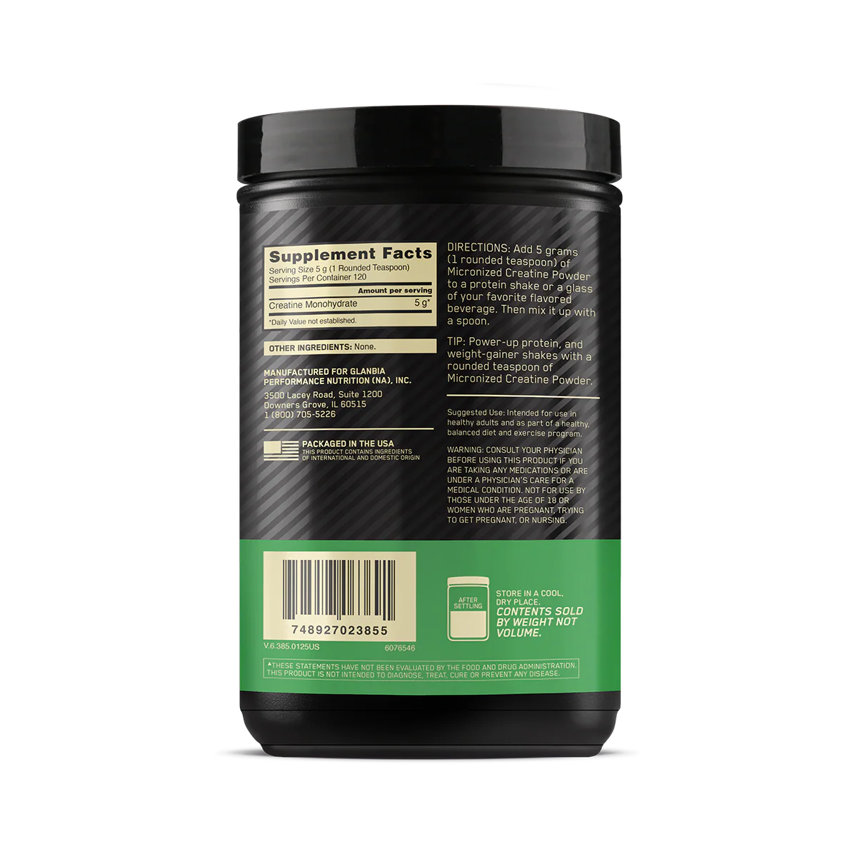 Optimum Nutrition Creatine Powder 600g - Image 3