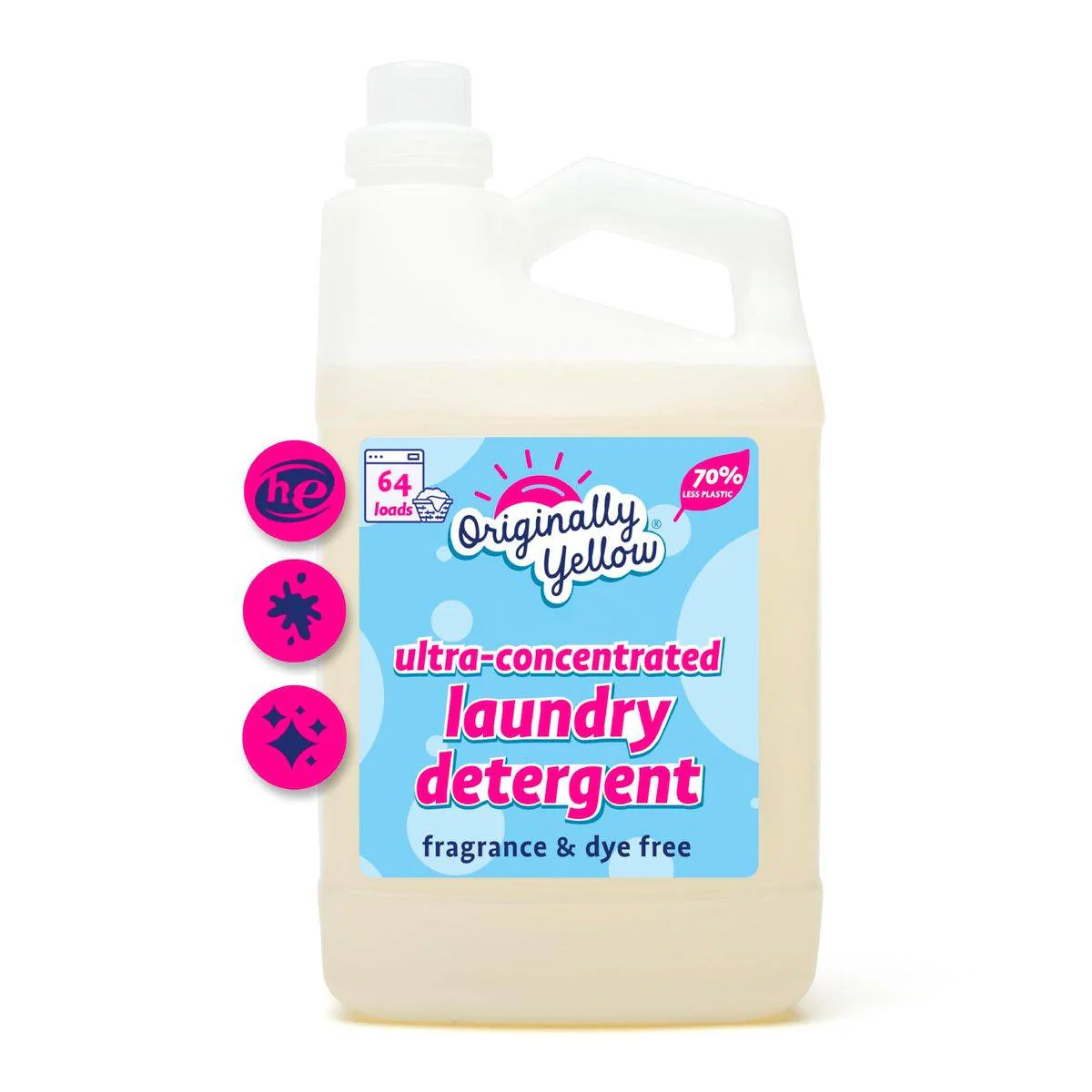 Originally Yellow Laundry Detergent Fragrance & Dye Free 1.89L