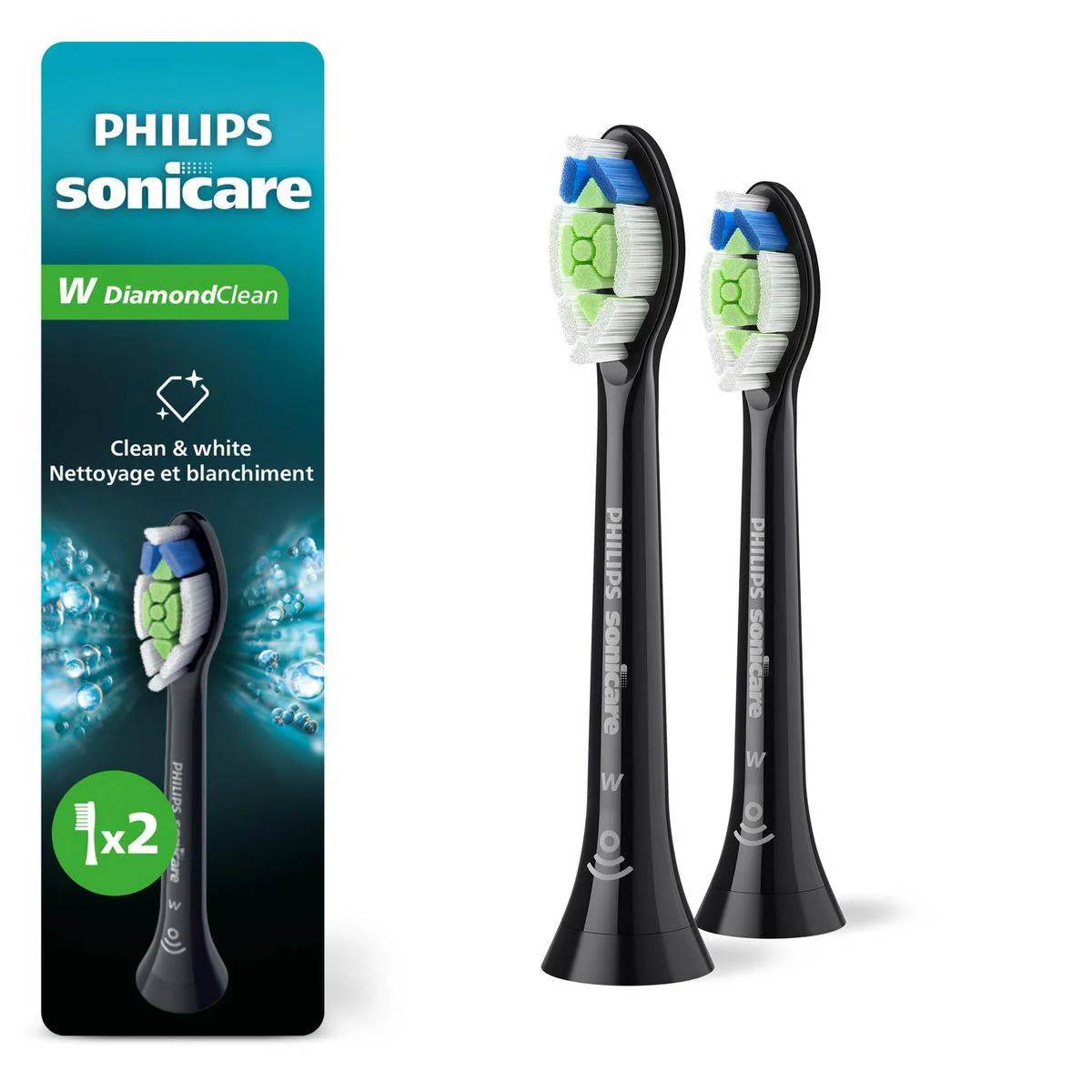 Philips Sonicare Toothbrush Heads Diamond Clean Black HX6062/96 2 Pack - Image 4