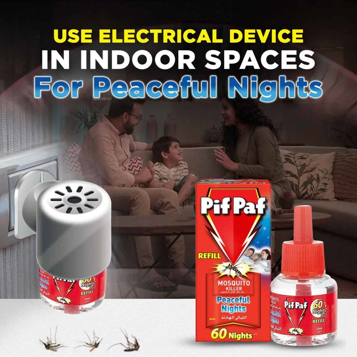 Pif Paf Insect Killer Refill Mosquito Peaceful Nights 30 Packs - Image 3