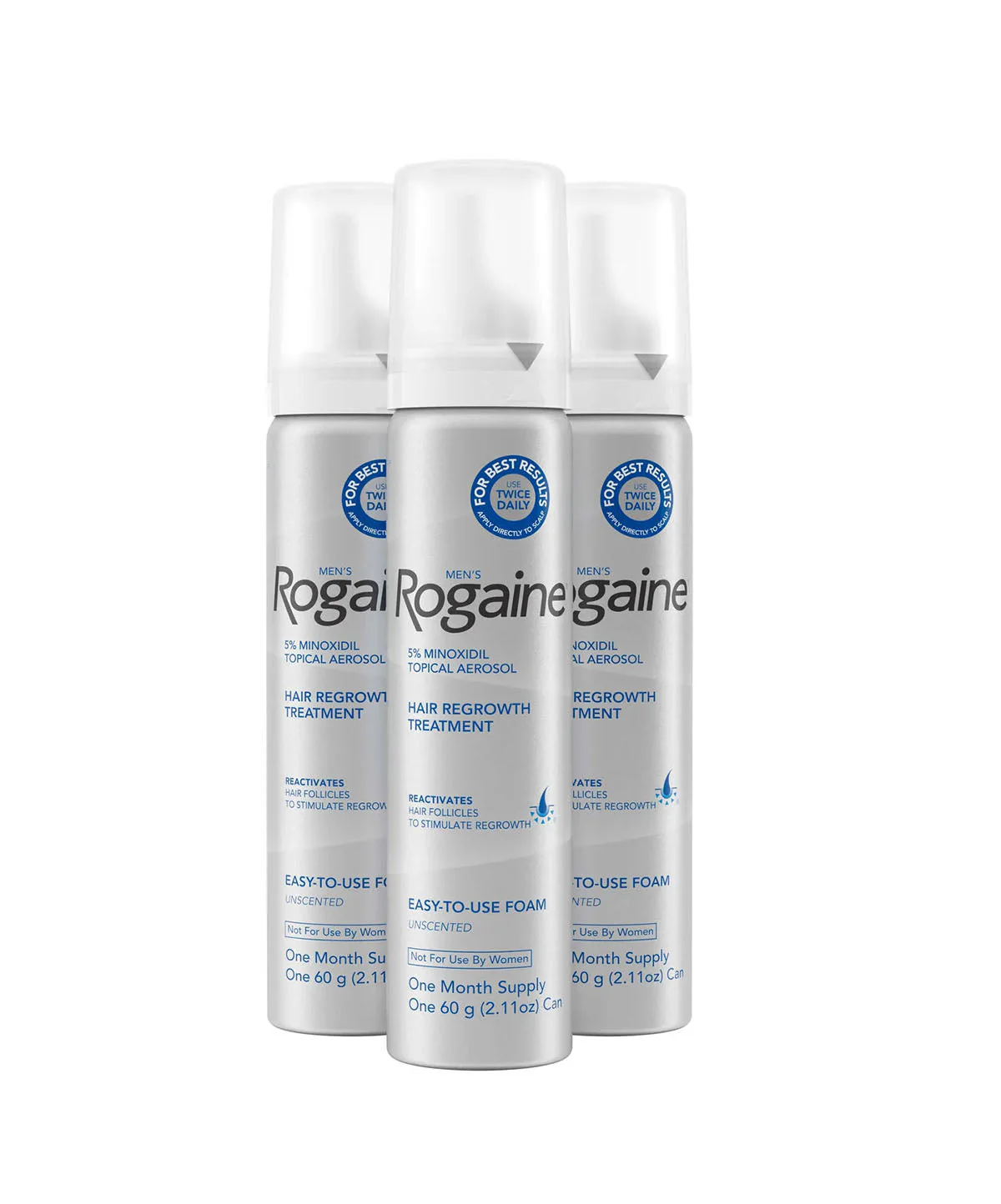 Regaine Men 5% Foam 60g/73ml Triple Pack - Image 4