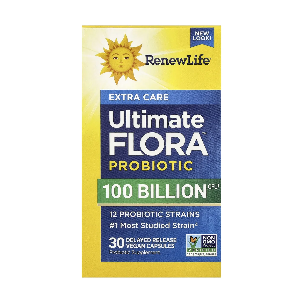 Renew Life Ultimate Flora Extra Care 100 Billion Probiotic 30 Capsules