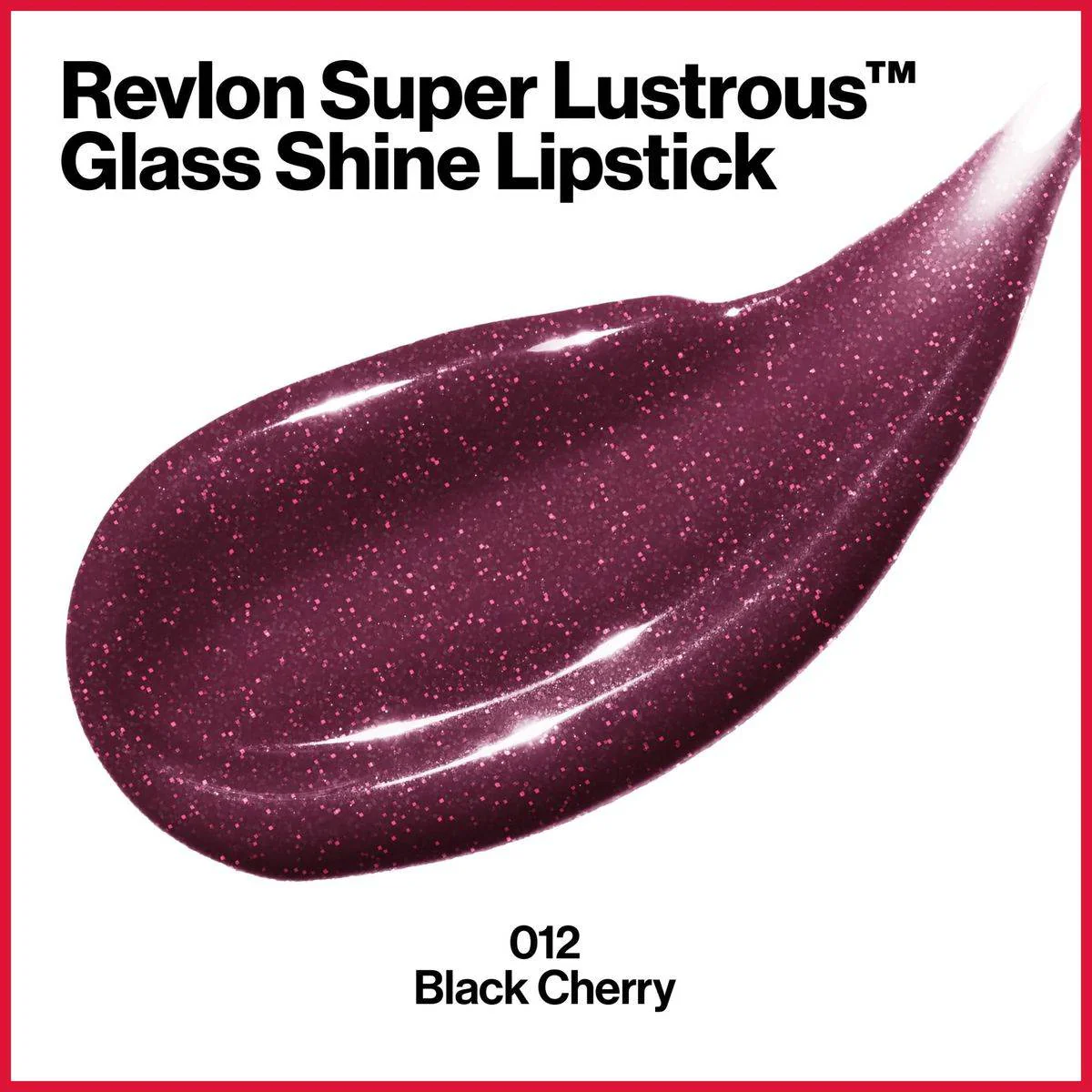 Revlon Super Lustrous Lipstick Glass Shine 012 Black Cherry - Image 3