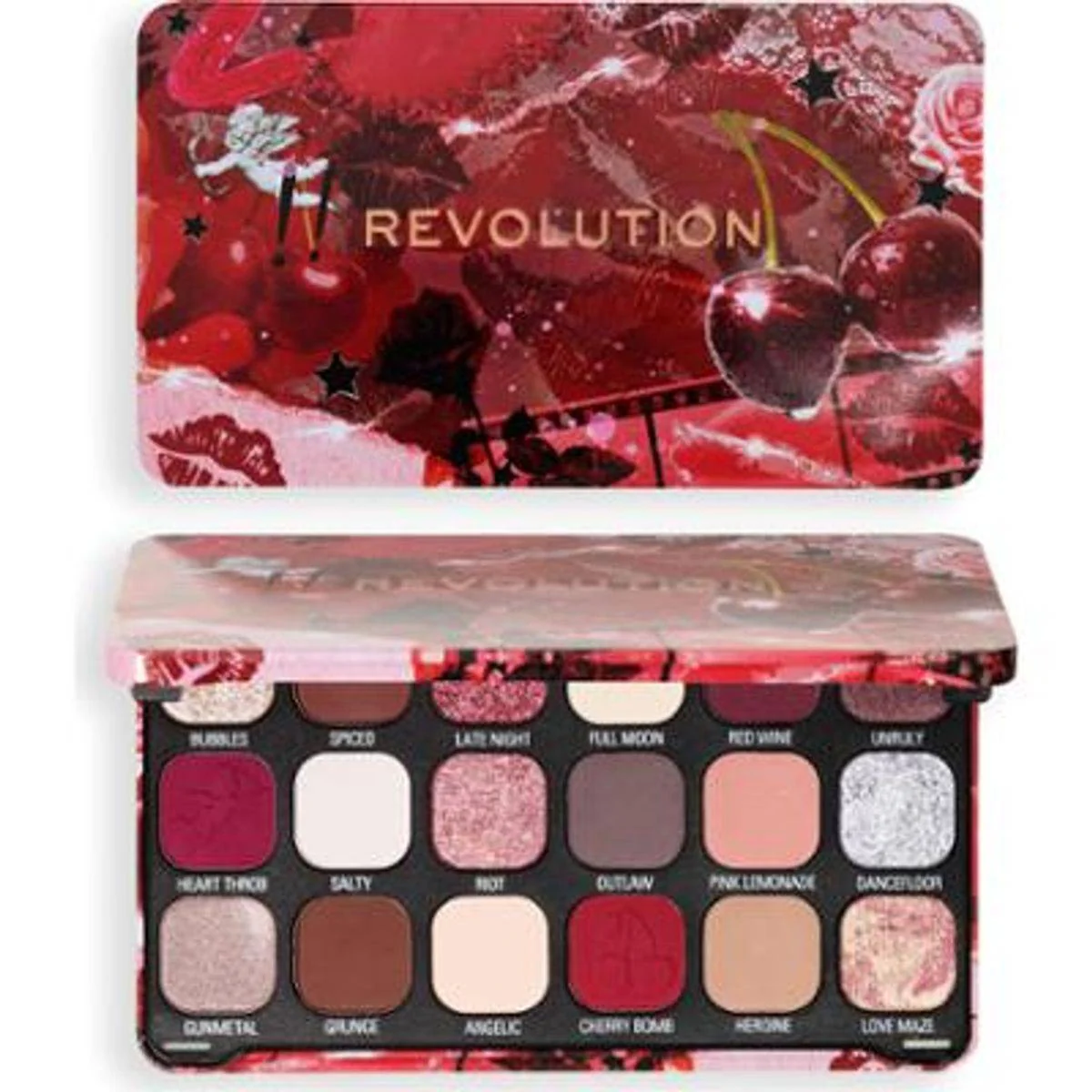 Revolution Makeup Forever Flawless Eyeshadow Palette Cherry Rebel Red 1.1g