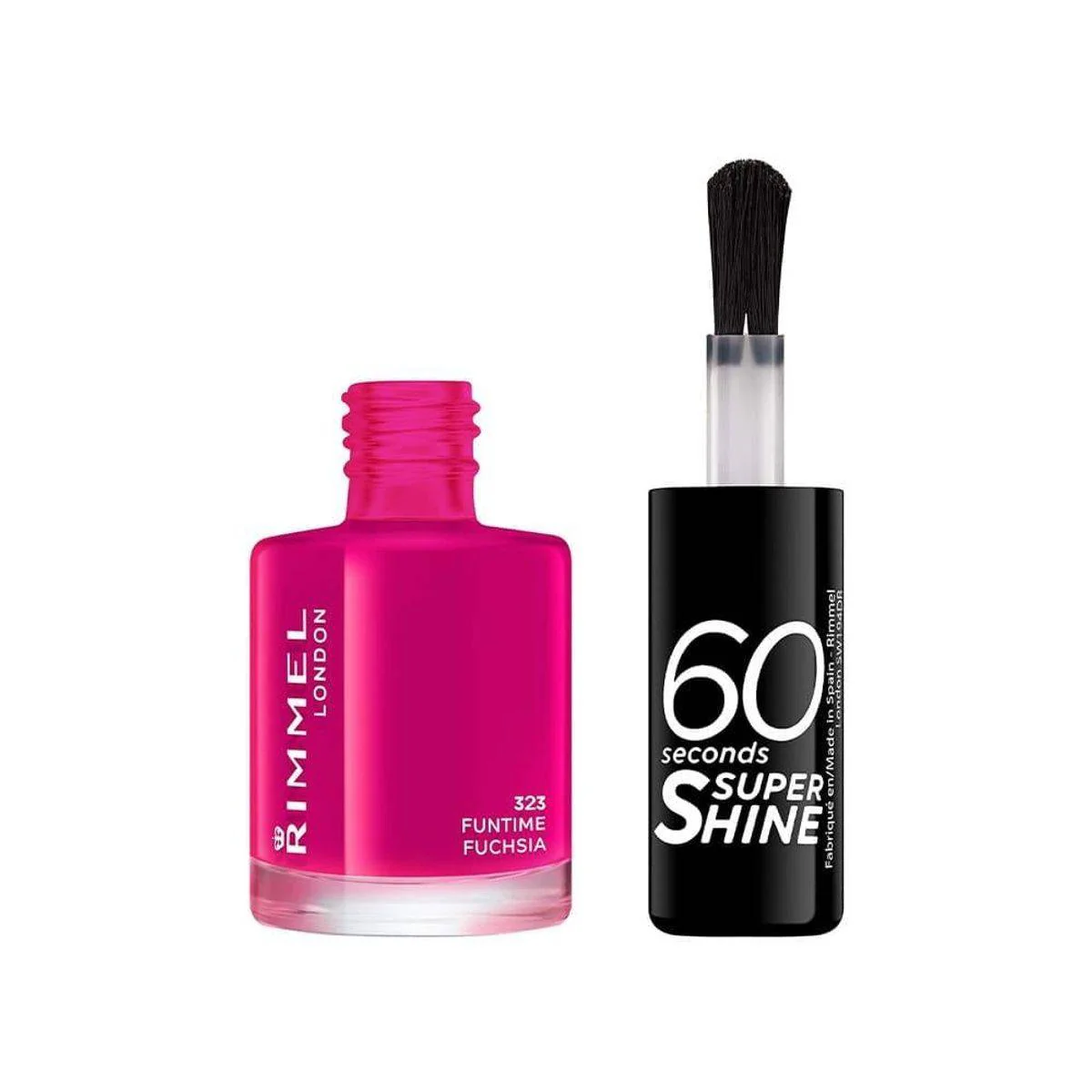 Rimmel 60 Seconds Nail Polish 323 Funtime Fuchsia 8ml - Image 2