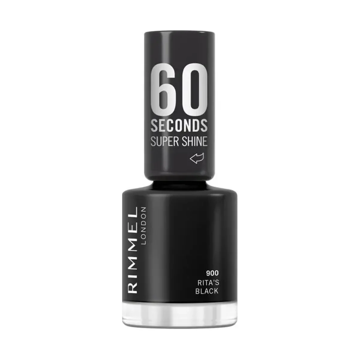 Rimmel 60 Seconds Nail Polish 900 Rita'S Black 8ml