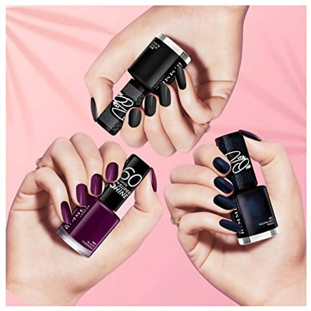 Rimmel 60 Seconds Nail Polish 900 Rita'S Black 8ml - Image 3