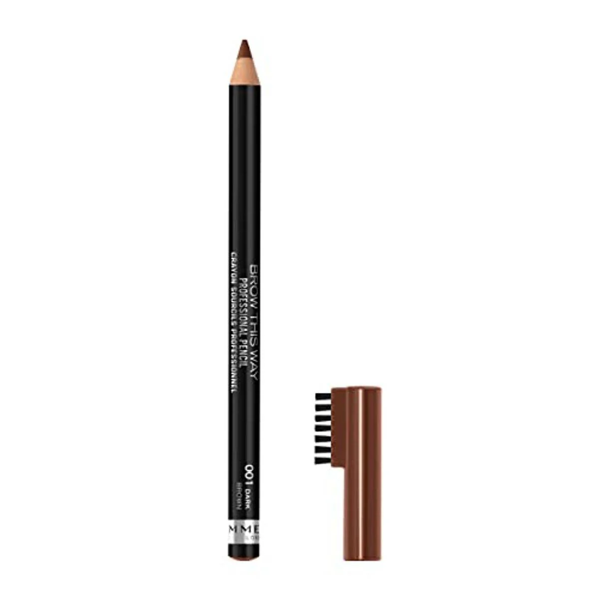 Rimmel Brow This Way Professional Pencil 001 Dark Brown 1.4g - Image 3