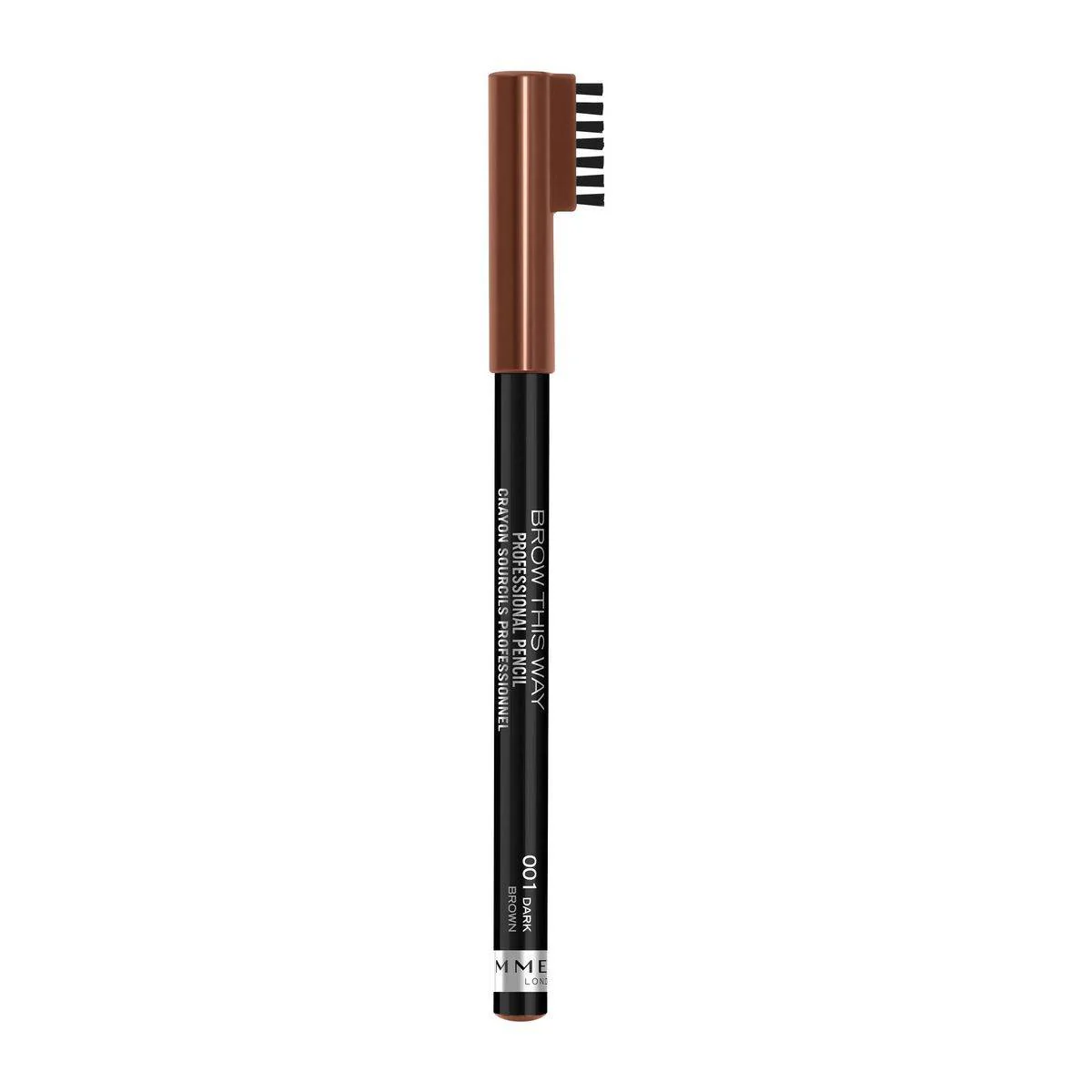 Rimmel Brow This Way Professional Pencil 001 Dark Brown 1.4g - Image 6