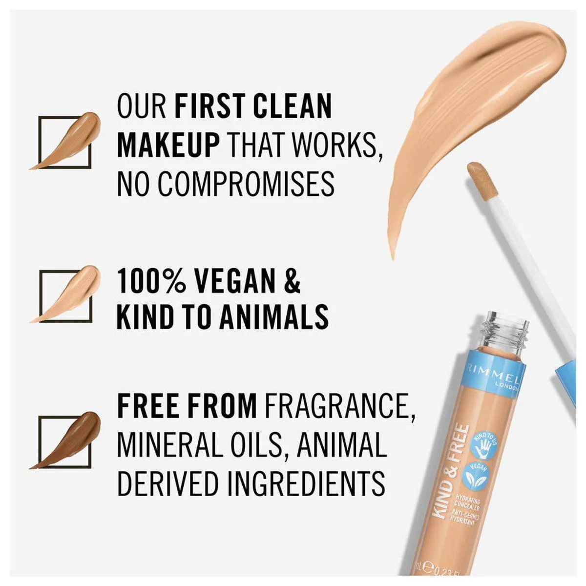 Rimmel Kind & Free Concealer 010 Fair 7ml - Image 2
