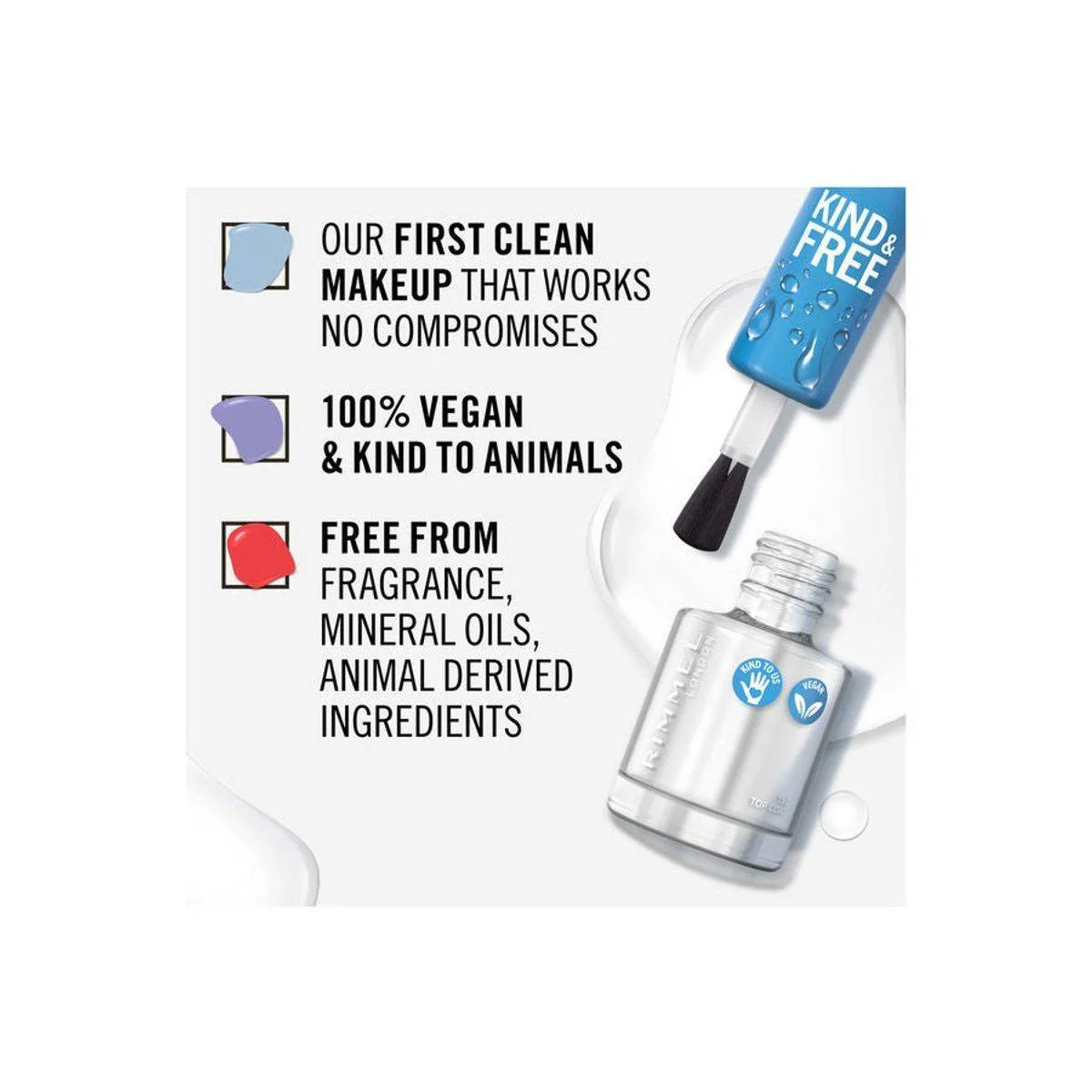 Rimmel Kind & Free Nail Polish 150 Top Coat 8ml - Image 4