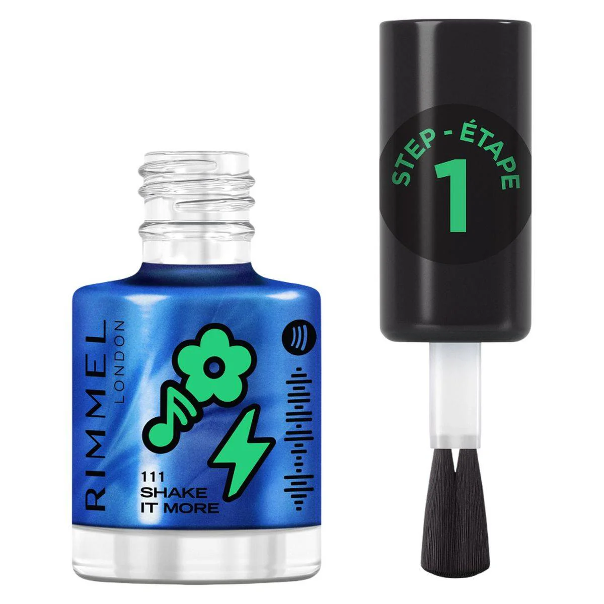 Rimmel Spotify Collection Super Gel Nail Polish Blue Chrome 12ml - Image 3