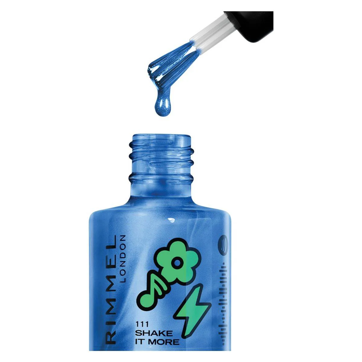 Rimmel Spotify Collection Super Gel Nail Polish Blue Chrome 12ml - Image 6