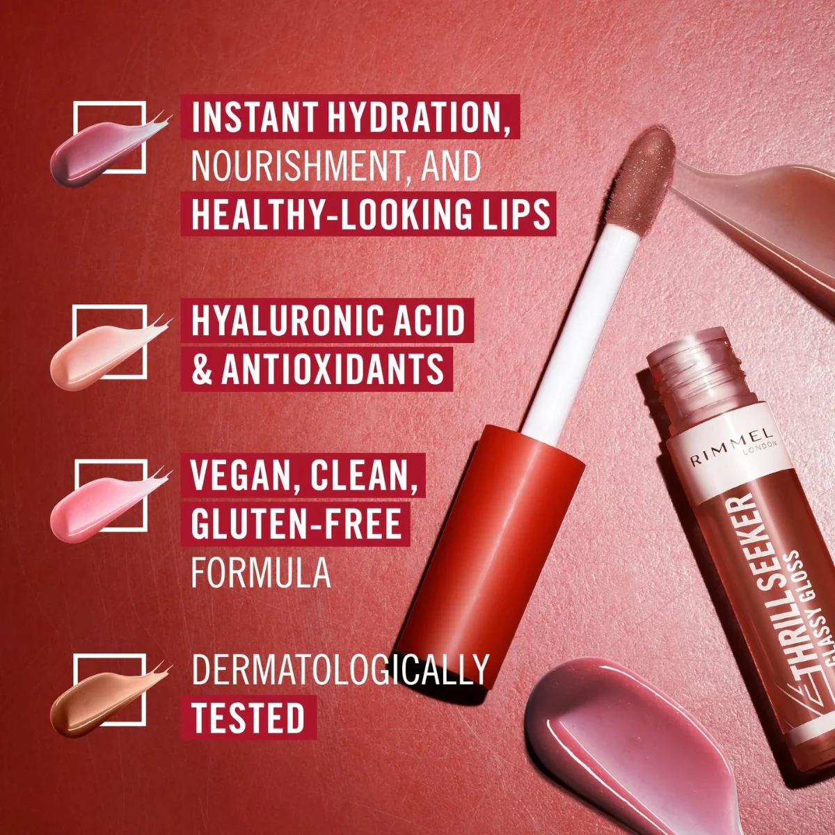 Rimmel Thrill Seeker Glassy Gloss 750 Frosted Berry 10ml - Image 6
