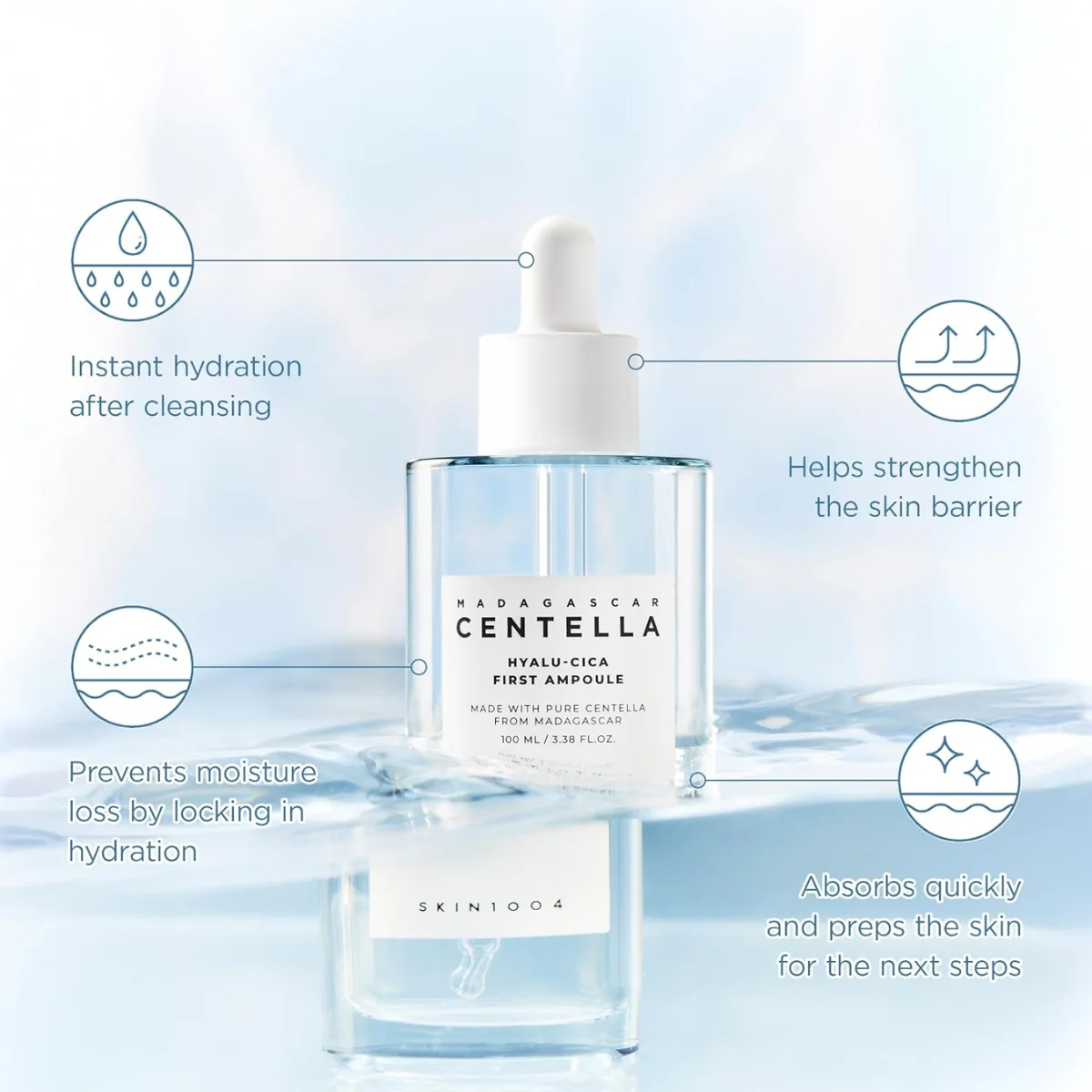 Skin1004 Madagascar Centella Hyalu-Cica First Ampoule 100ml - Image 6