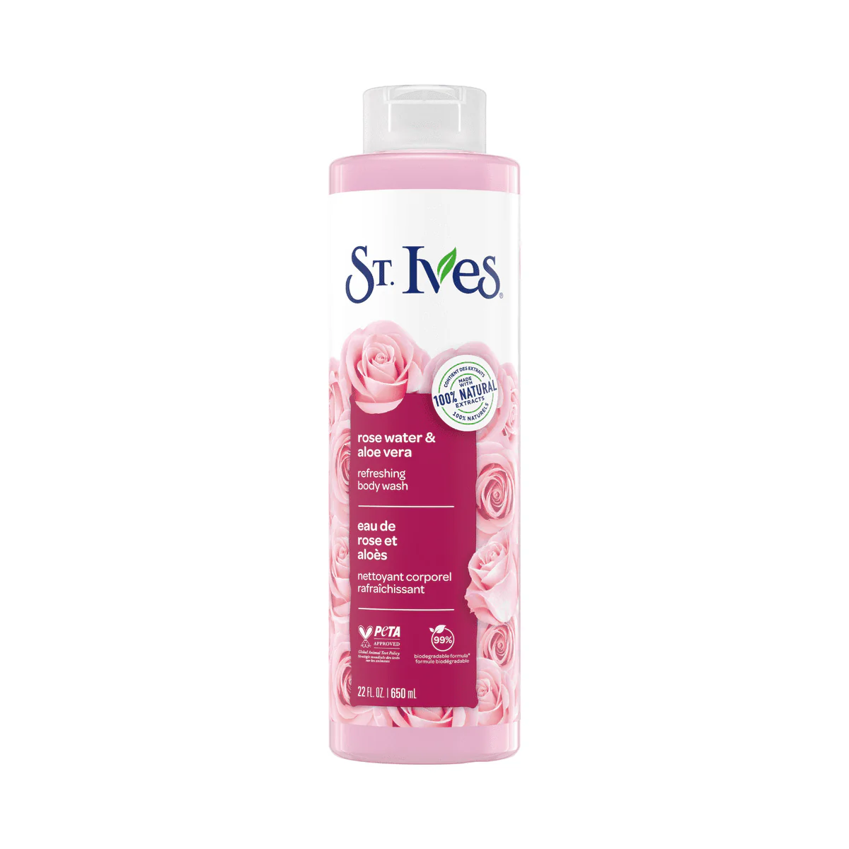 St. Ives Body Wash Rose Water & Aloe Vera 700ml - Image 2