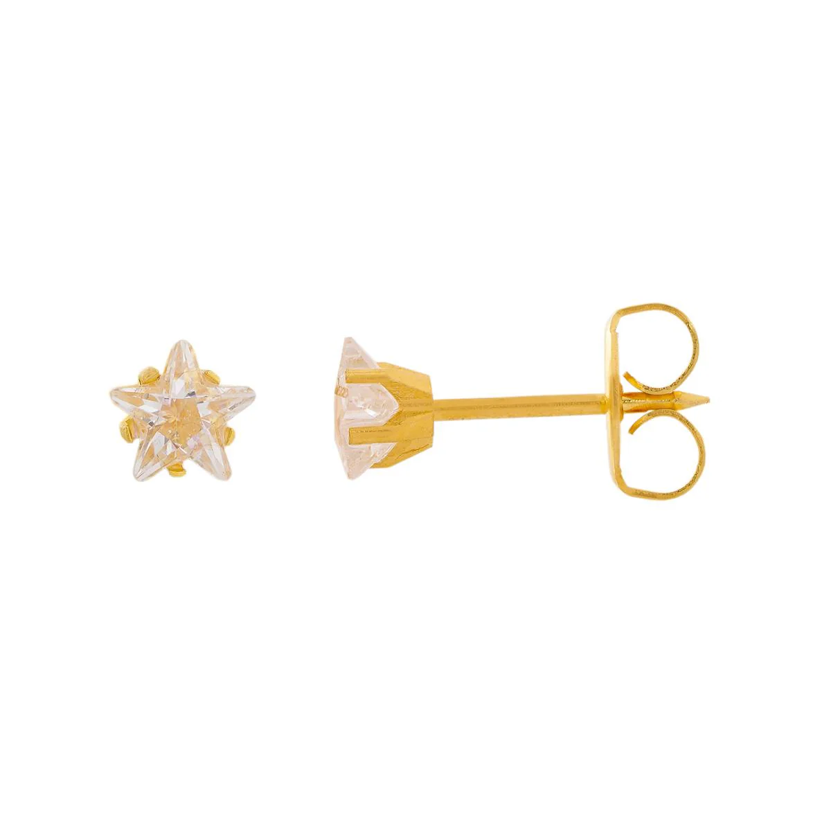 Studex Gold Plated 5mm Cubic Zirconia Star - Image 4