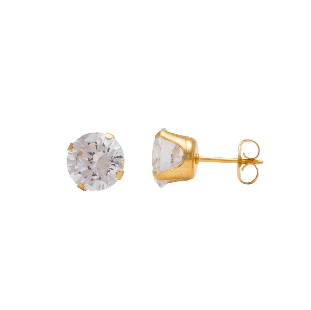 Studex Gold Plated 8mm Cubic Zirconia - Image 4