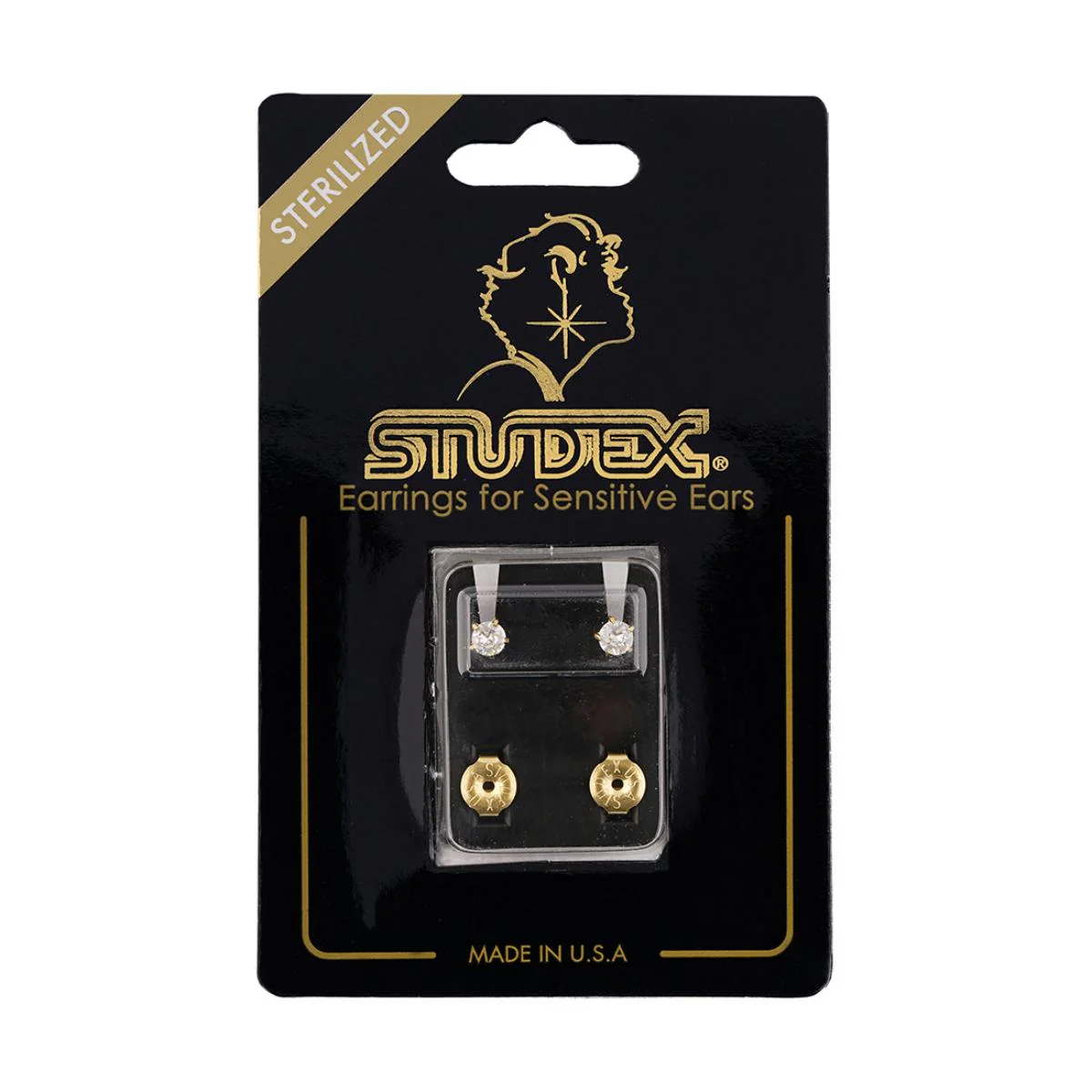 Studex Gold Plated Maxi Tiffany Cubic Zirconia Card Deluxe - Image 2