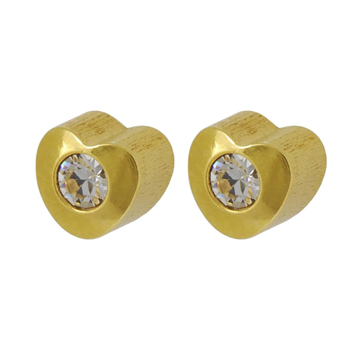 Studex Gold Plated Regular Hearlite April Crystal Card
