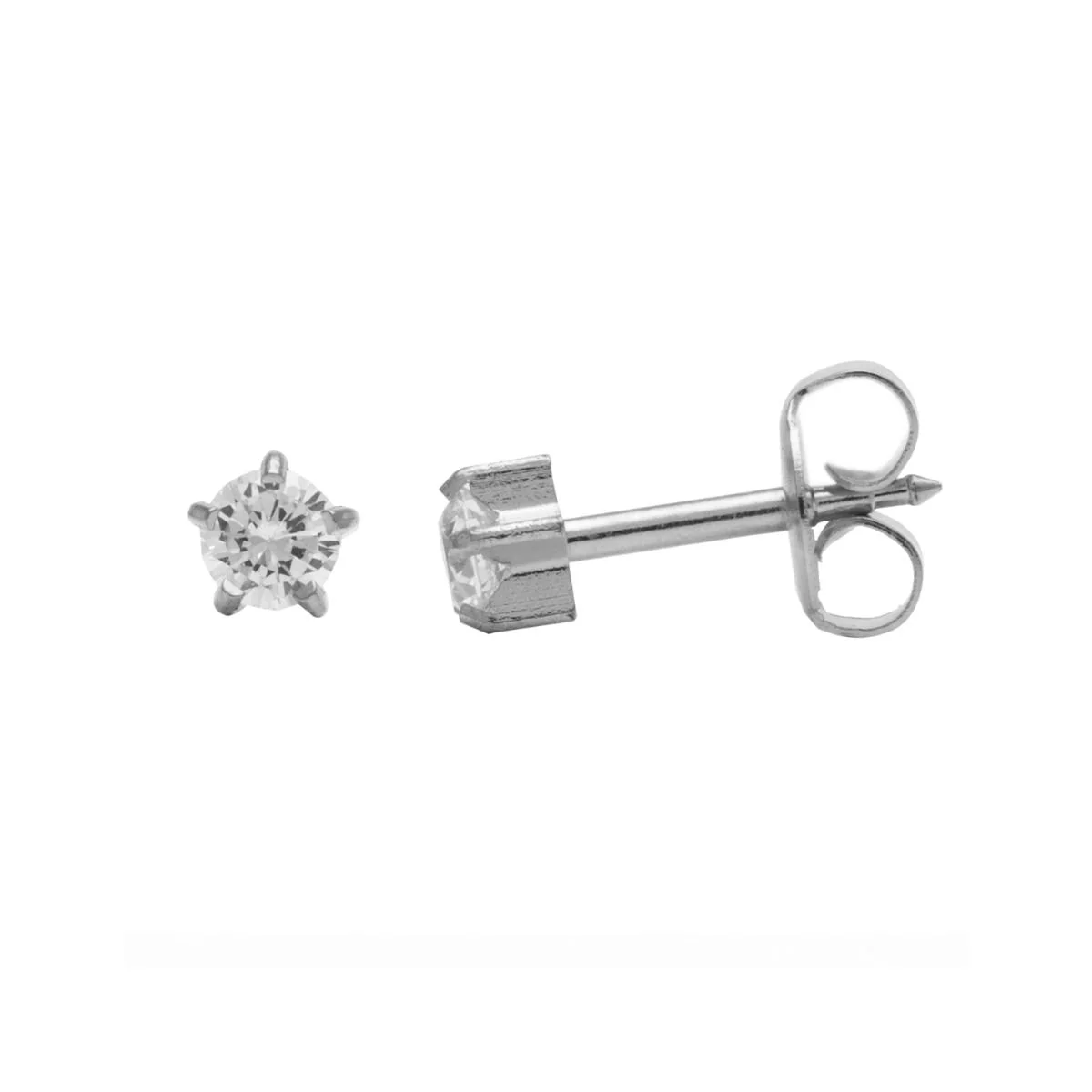 Studex Stainless Steel Regular Tiffany Cubic Zirconia Card Deluxe - Image 3