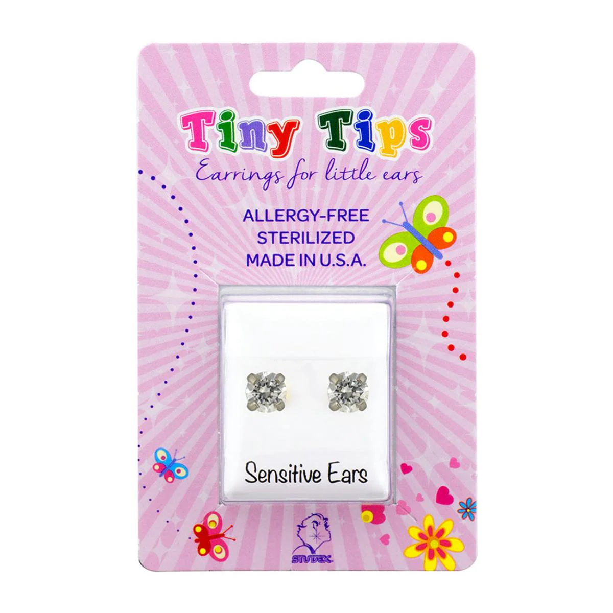 Studex Stainless Steel Tiffany 4mm Cubic Zirconia Kids - Image 2