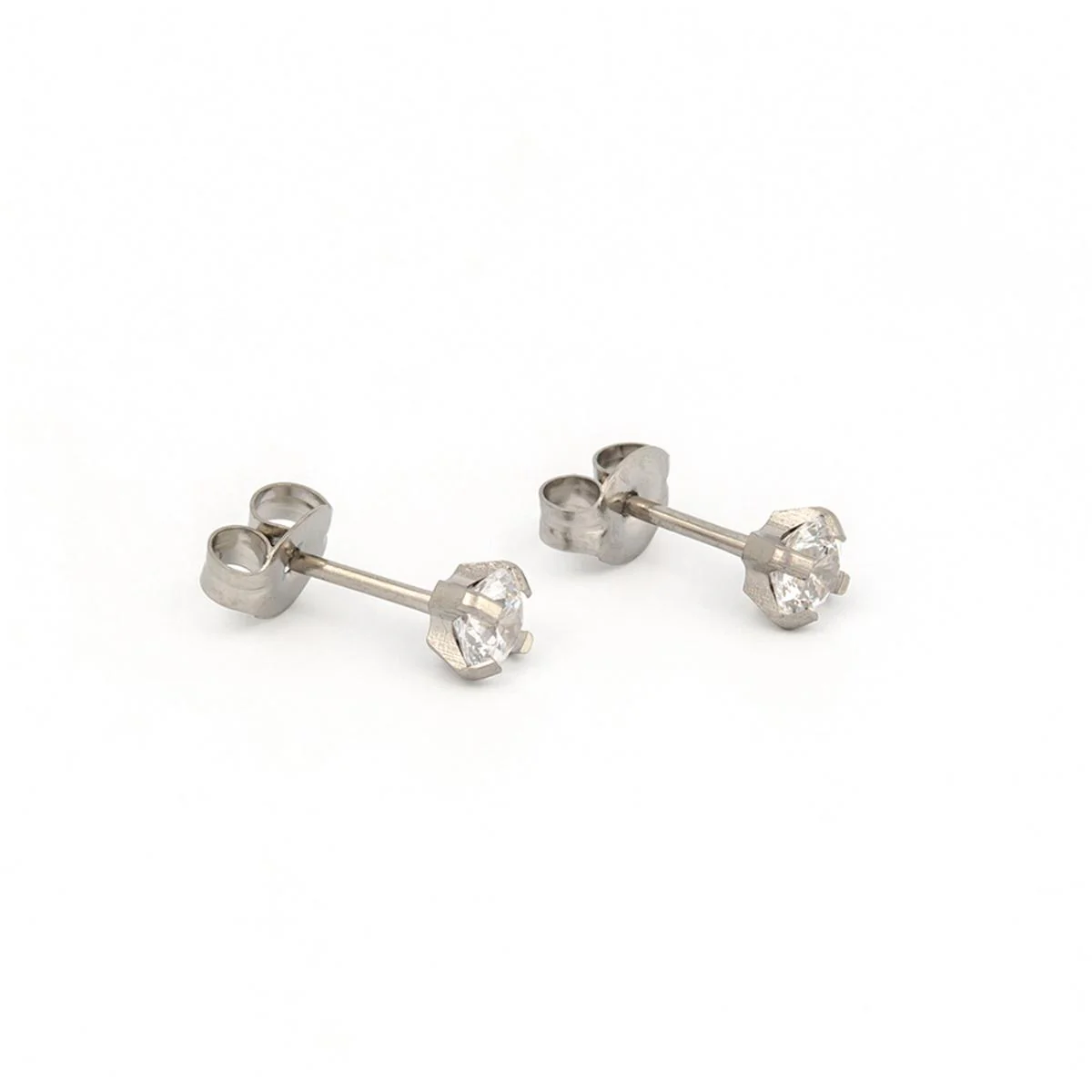 Studex Stainless Steel Tiffany 4mm Cubic Zirconia Kids - Image 3