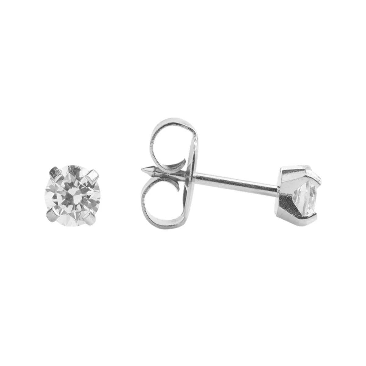 Studex Stainless Steel Tiffany 4mm Cubic Zirconia Kids - Image 4