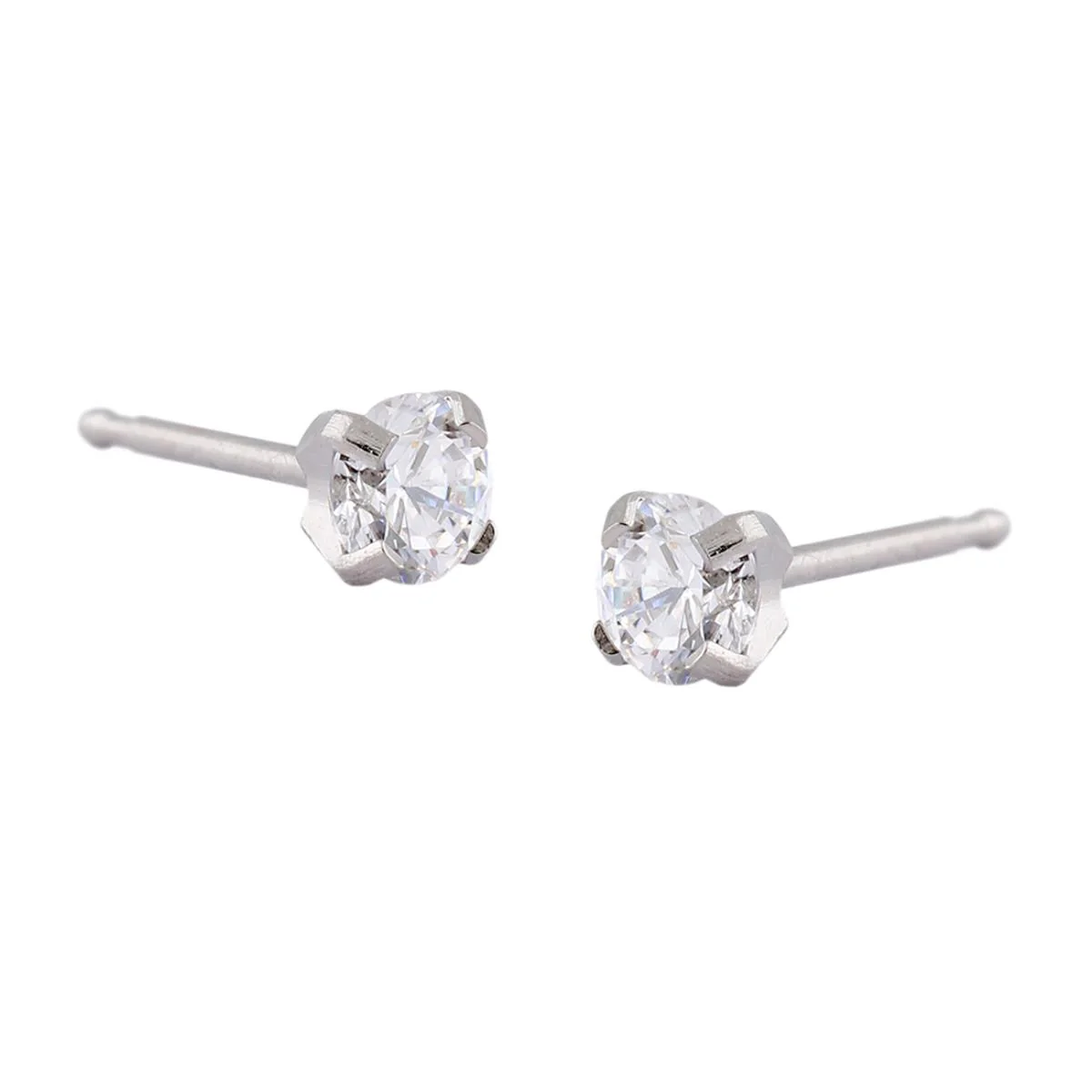 Studex Stainless Steel Tiffany 4mm Cubic Zirconia Kids - Image 5