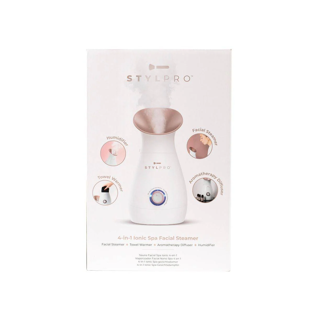 Stylpro 4-In-1 Facial Steamer Rose Gold - Image 3