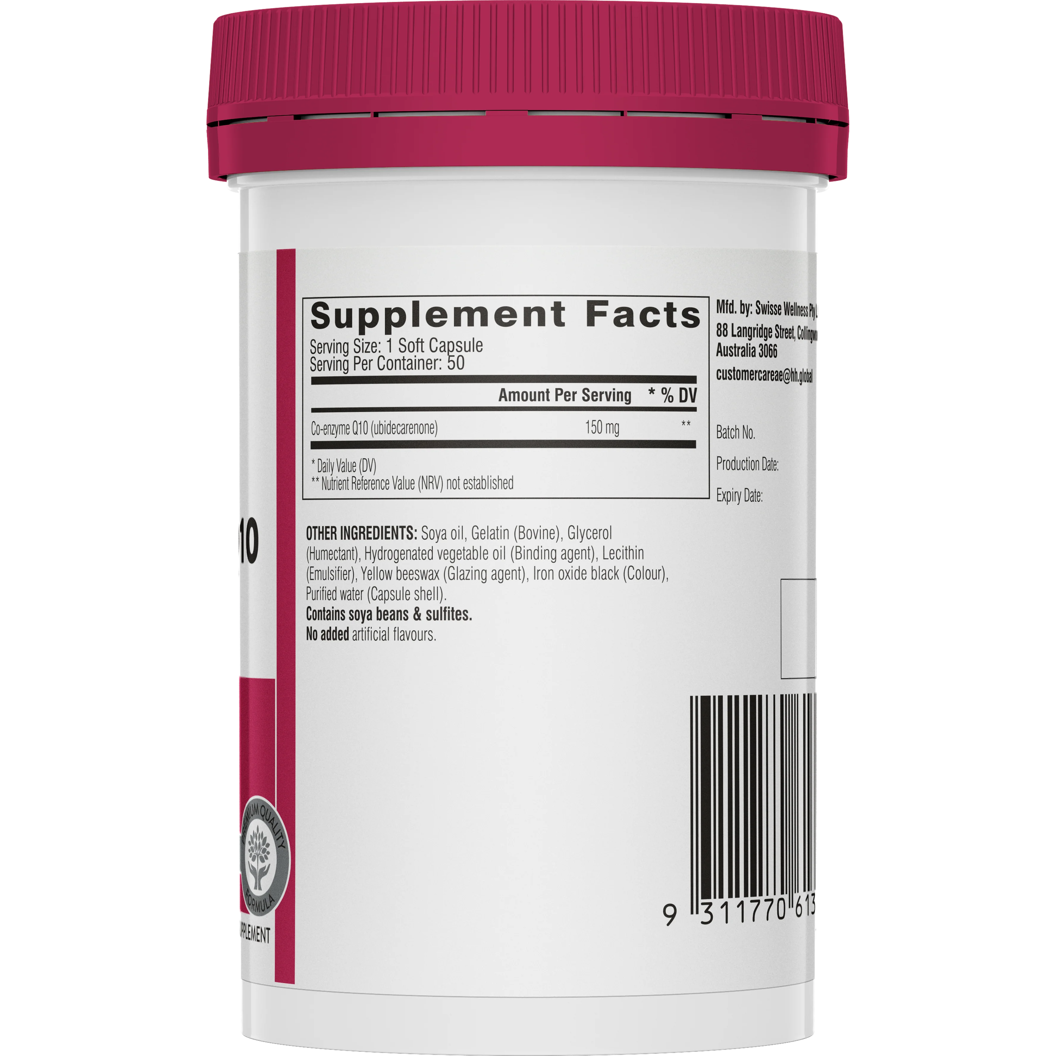 Swisse Ultiboost Coenzyme Q10 50 Capsules - Image 4