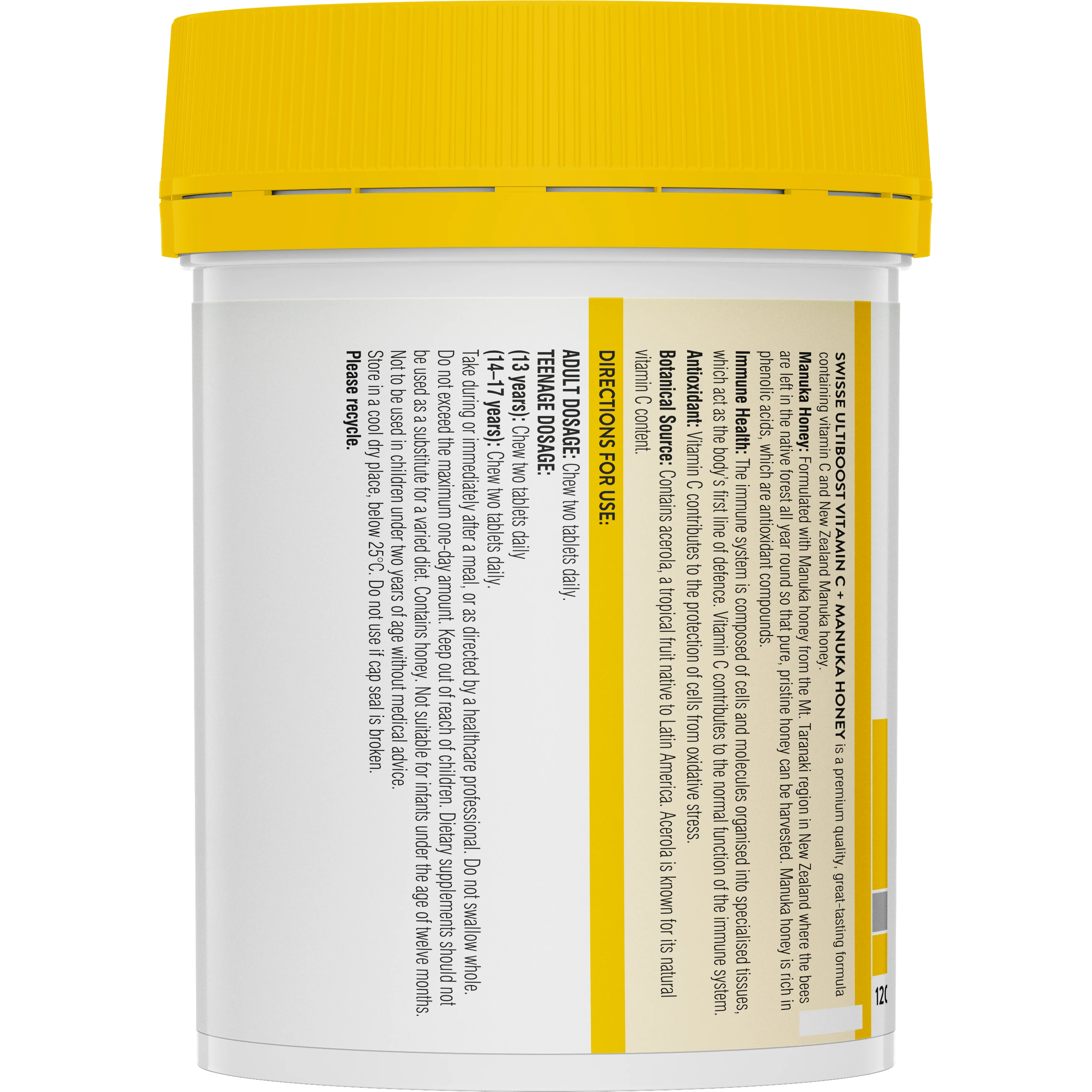 Swisse Ultiboost Vitamin C + Manuka Honey 120 Tablets - Image 3