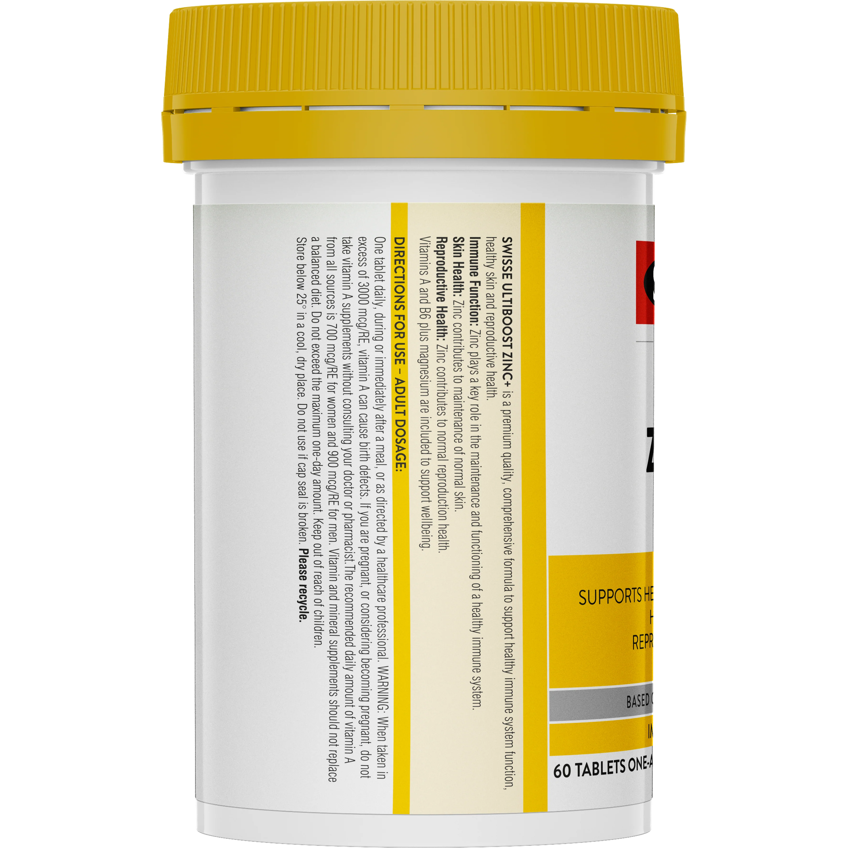 Swisse Ultiboost Zinc+ 60 Tablets - Image 3