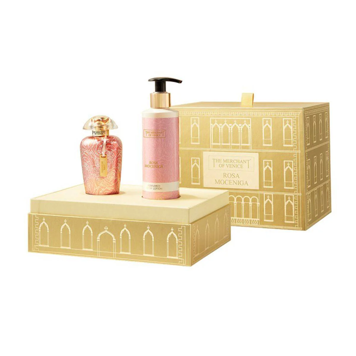The Merchant Of Venice Murano Collection Rosa Moceniga Eau de Parfum 100ml + Perfume Body Lotion 250ml Gift Set - Image 2
